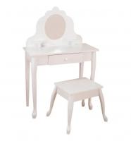 Белый туалетный столик из дерева для девочки «Модница»