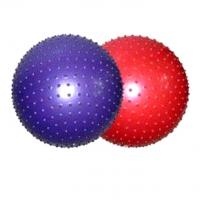 Мяч гимнастический массажный с шипами и насосом