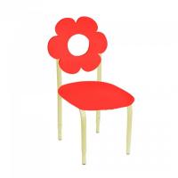 СТУЛ ДЕТСКИЙ НА М/К РЕГУЛИРУЕМЫЙ 2 МДФ "ЦВЕТОК" красный